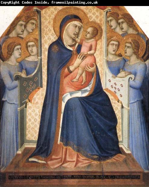 Pietro Lorenzetti Madonna and Child Enthroned with Eight Angels